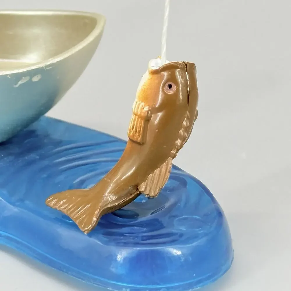 DecoPac Vintage 2002 Cake Topper Fisherman Magnetic Fish 2.75